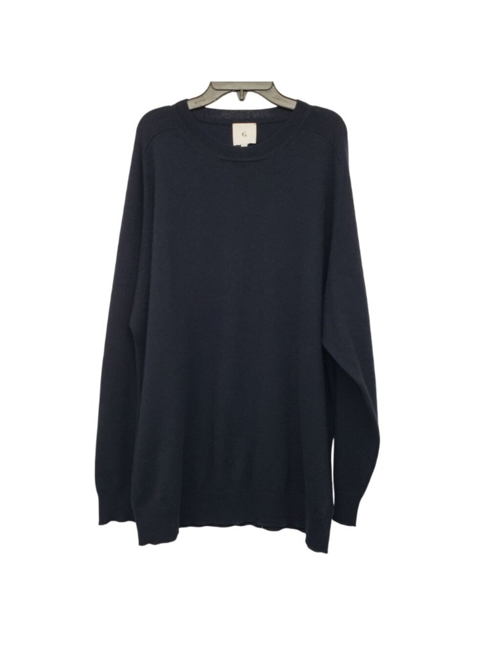 G Label by Goop GWYN Gia Navy Blue Cashmere Oversized Crew Neck Sweater - Picture 2 of 9